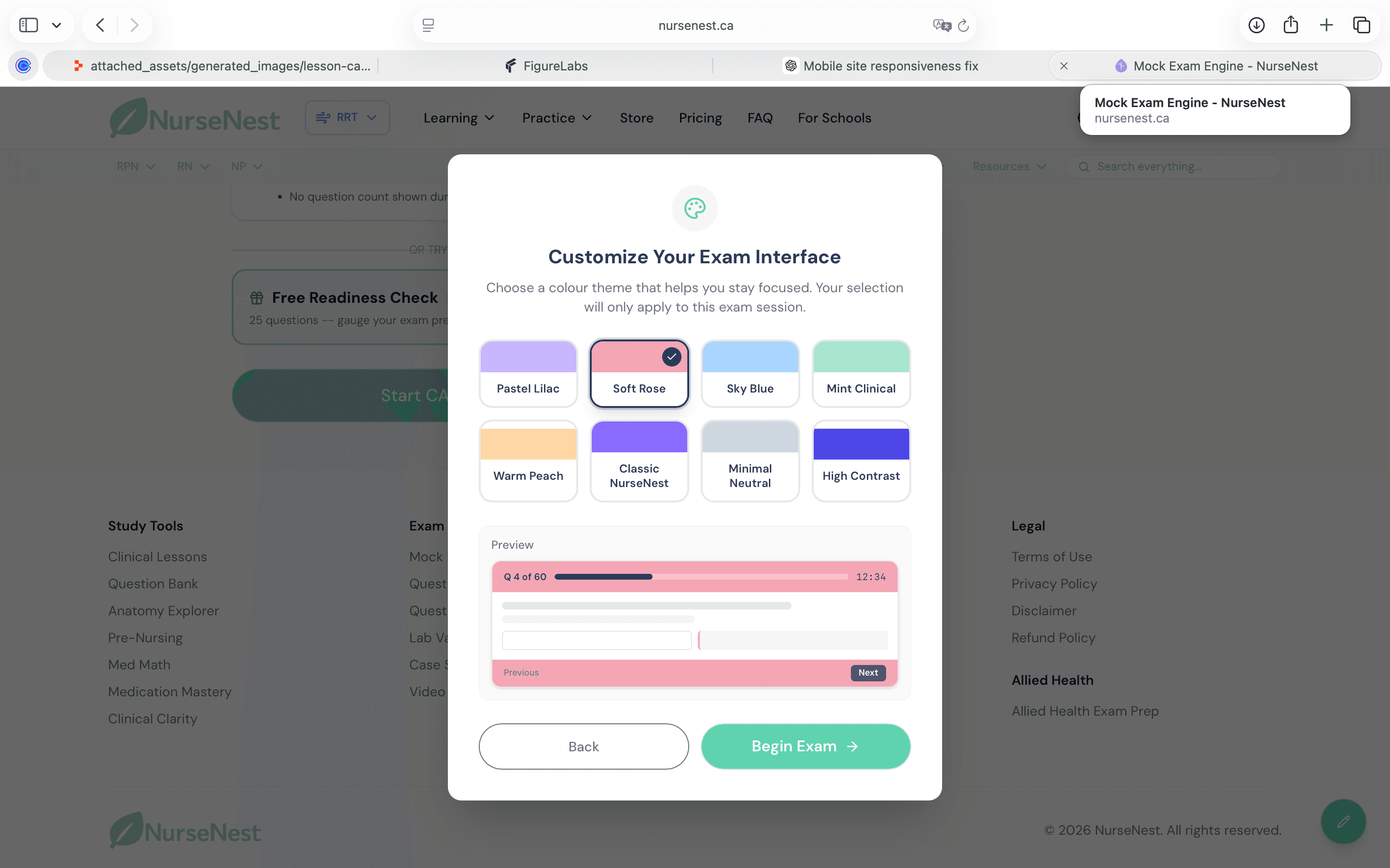 Exam-style practice. Realistic NCLEX-style items with clear stems, answer choices, and an interface built for timed review.
